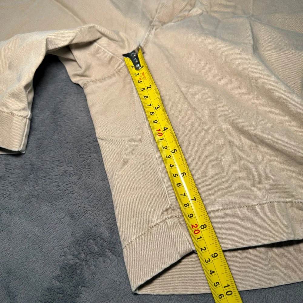 J. Crew Khaki Cotton Chino Shorts Men's Size 34 Flat‎ Front Casual Everyday Wear